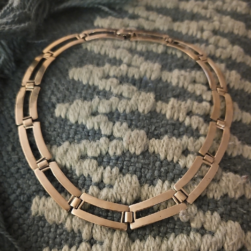 Vintage Mexican Silver Choker Necklace